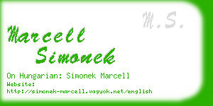 marcell simonek business card